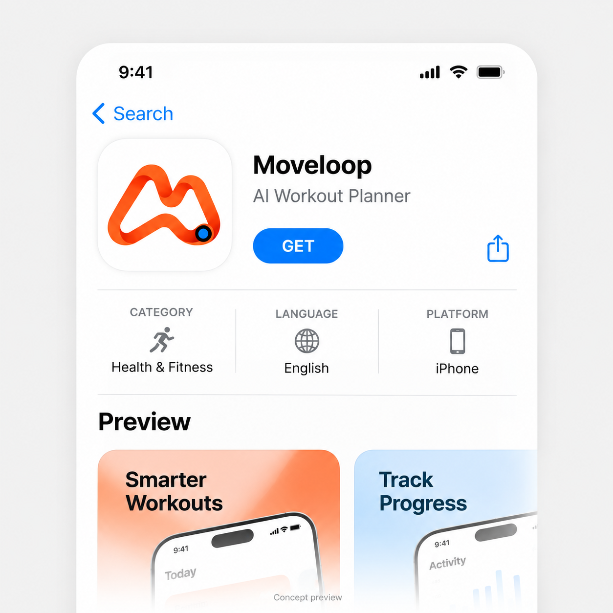 Moveloop app listing artwork