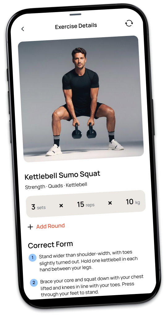 Exercise details screen